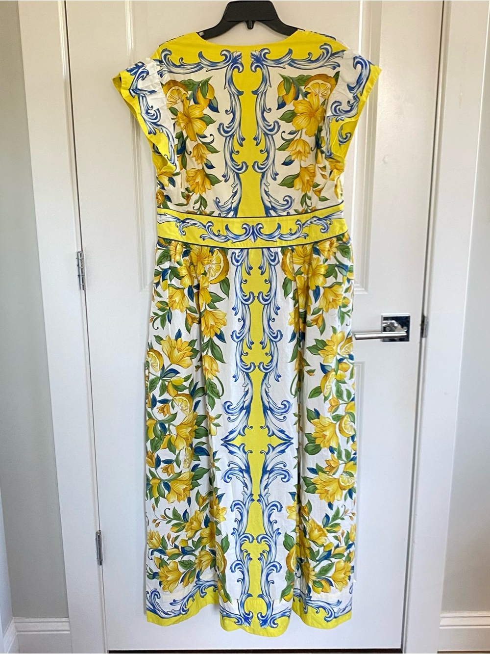 FARM RIO Off-White Sicily Scarf Organic Cotton Maxi Dress XL NWT - Picture 6 of 6